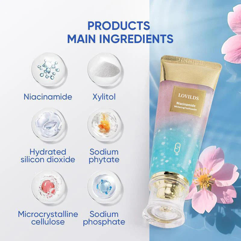 (🔥Kúp 1 a získaj 1 zadarmo🔥)LOVILDS® Bieliaca zubná pasta s nikotínamidom