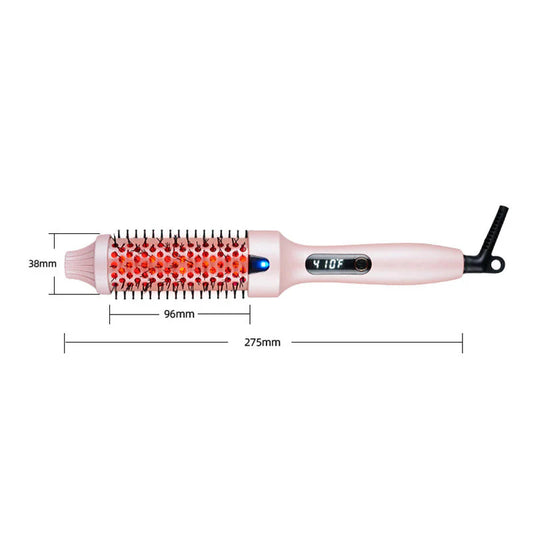 2-in-1 Hair Straightener & Curler – Ionic Anti-Scald Styling Brush with Fast Heating & Adjustable Temperature (Perfect for All Hair Types)