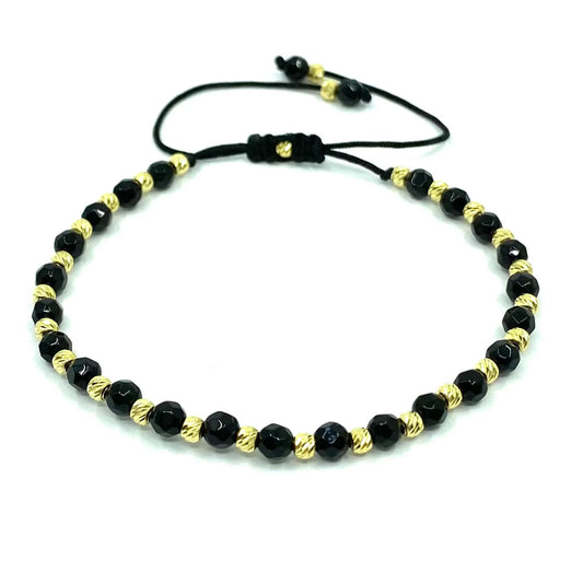 (🔥Kúp 1 a získajte 1 zadarmo🔥)Čierno-zlatý nastaviteľný náramok