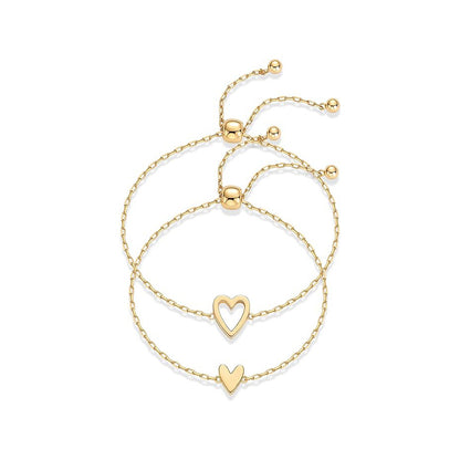 "Amore" Matching Hearts Bracelet