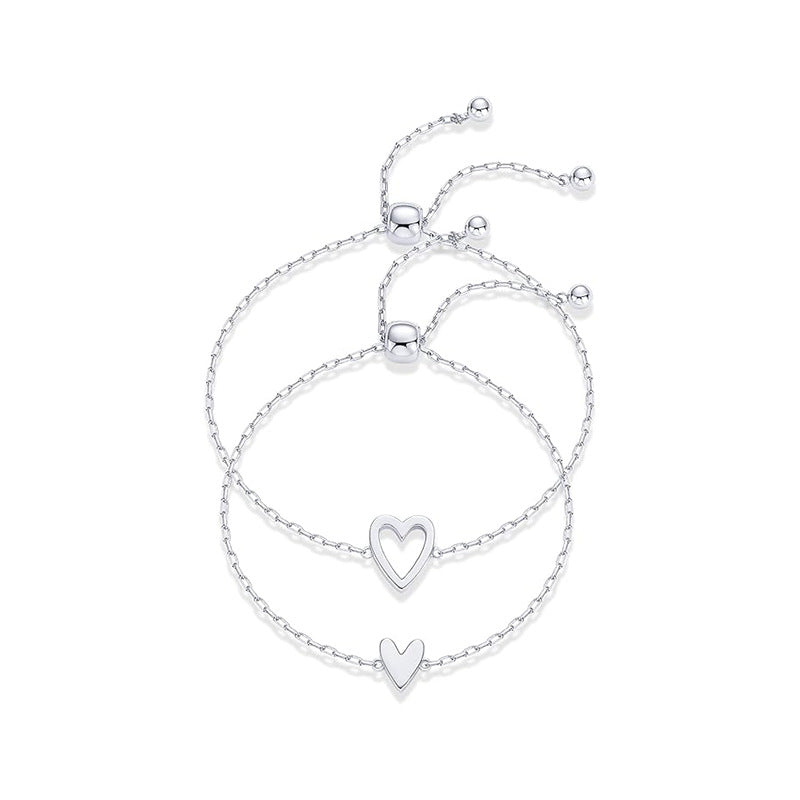 "Amore" Matching Hearts Bracelet