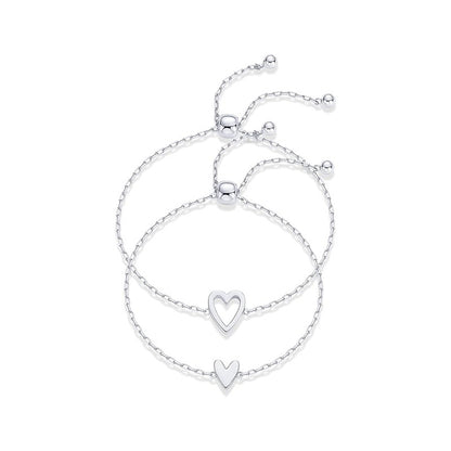 "Amore" Matching Hearts Bracelet