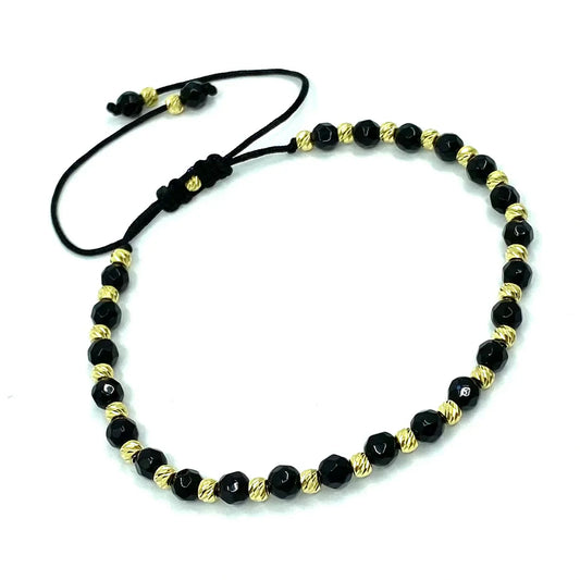 (🔥Kúp 1 a získajte 1 zadarmo🔥)Čierno-zlatý nastaviteľný náramok