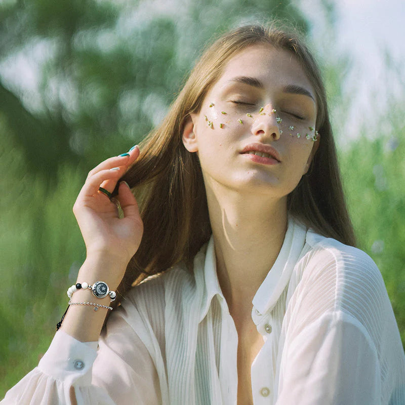 💍Romantický žiariaci náramok pre páry so slnkom a mesiacom, vhodný pre mužov aj ženy, ručne vyrobený z pleteného lana.  Náramok pre páry