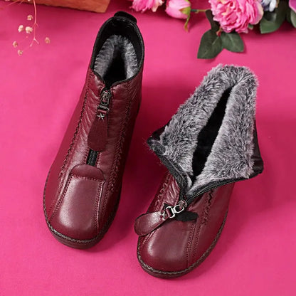 🔥Posledná akcia – 50% zľava – Dámske protišmykové členkové čižmy z prírodnej kože