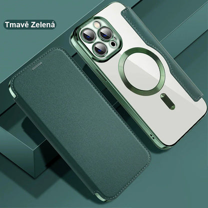 Kožené textúrované puzdro na mobil pre iPhone