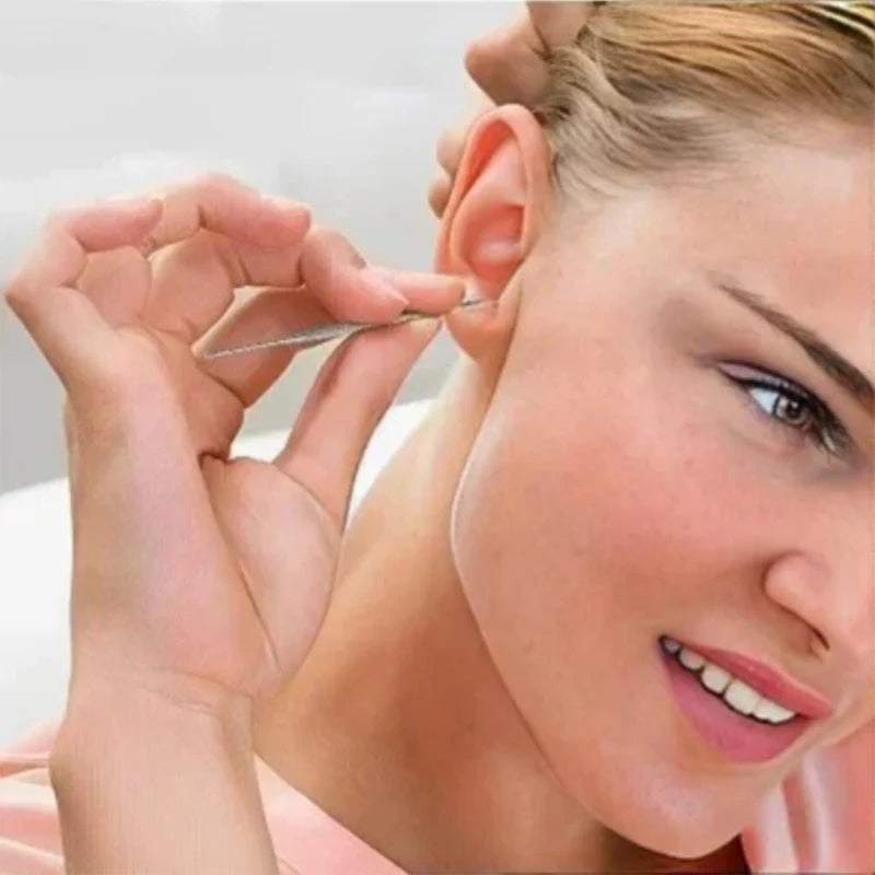 (🔥Kúp 1 a získajte 1 zadarmo🔥)Prémiová sada na čistenie uší 6 v 1 z nehrdzavejúcej ocele – bezpečné, leštené, nedráždivé nástroje na odstraňovanie ušného mazu s prenosným puzdrom