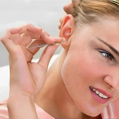 (🔥Kúp 1 a získajte 1 zadarmo🔥)Prémiová sada na čistenie uší 6 v 1 z nehrdzavejúcej ocele – bezpečné, leštené, nedráždivé nástroje na odstraňovanie ušného mazu s prenosným puzdrom