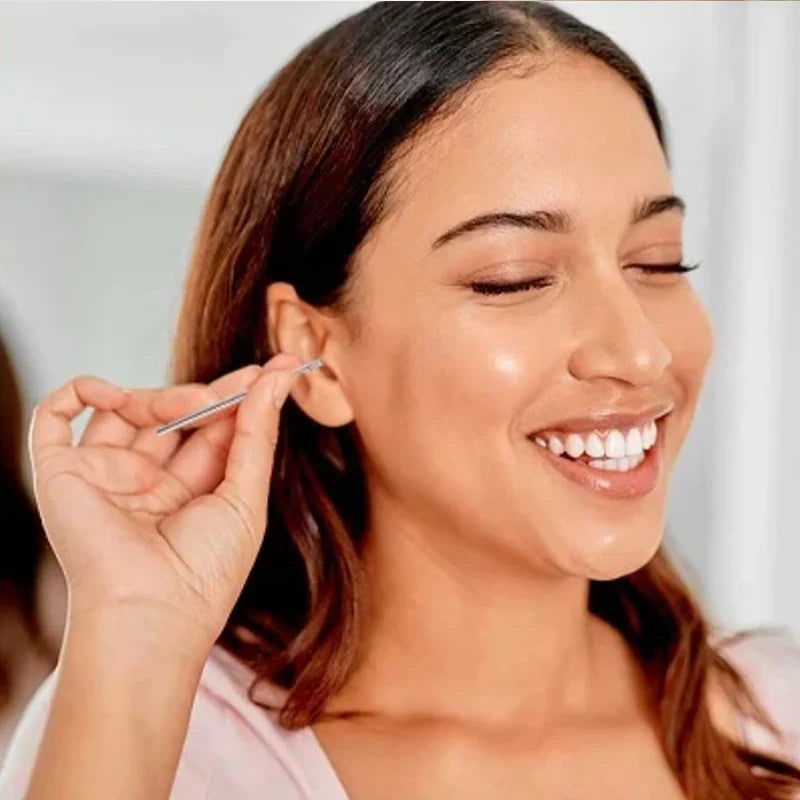 (🔥Kúp 1 a získajte 1 zadarmo🔥)Prémiová sada na čistenie uší 6 v 1 z nehrdzavejúcej ocele – bezpečné, leštené, nedráždivé nástroje na odstraňovanie ušného mazu s prenosným puzdrom