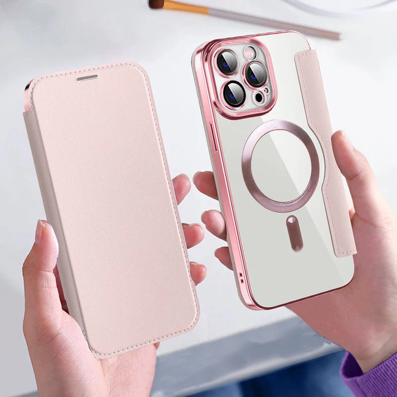 Kožené textúrované puzdro na mobil pre iPhone