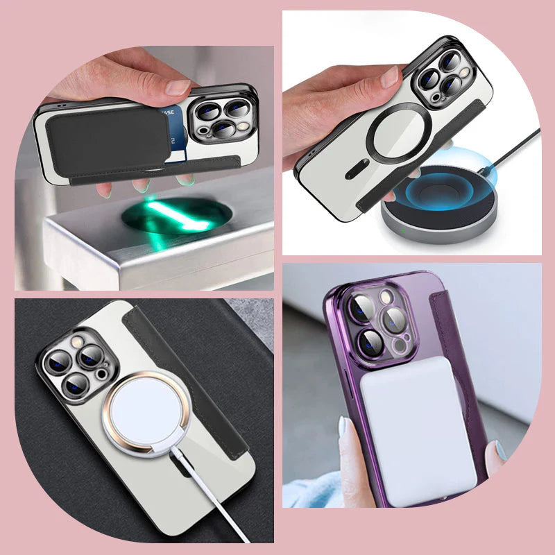 Kožené textúrované puzdro na mobil pre iPhone