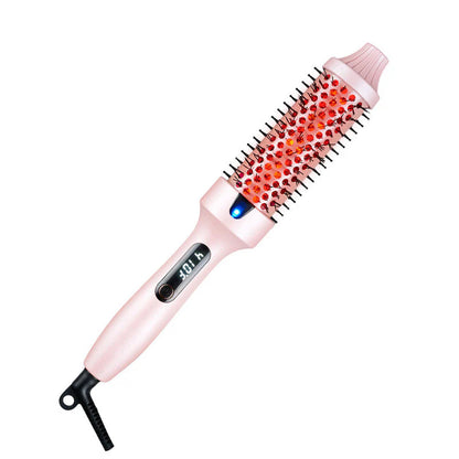 2-in-1 Hair Straightener & Curler – Ionic Anti-Scald Styling Brush with Fast Heating & Adjustable Temperature (Perfect for All Hair Types)