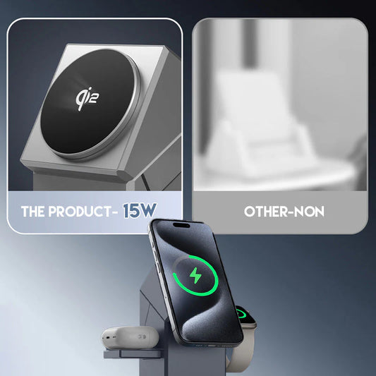 Skladacia magnetická bezdrôtová nabíjacia stanica 3 v 1