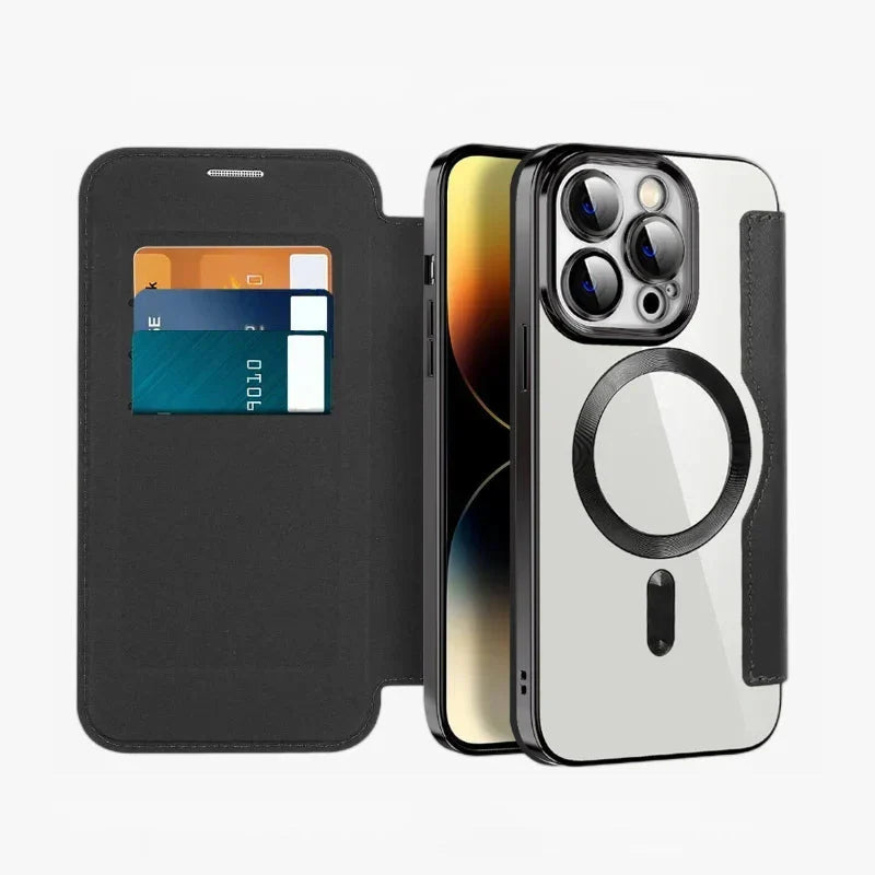 Kožené textúrované puzdro na mobil pre iPhone