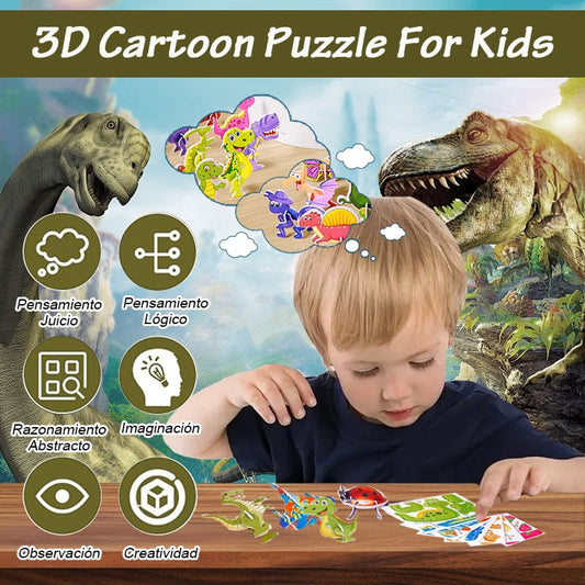 (🔥Kúp 1 a získajte 1 zadarmo🔥)Edukacyjne puzzle 3D z kreskówkami